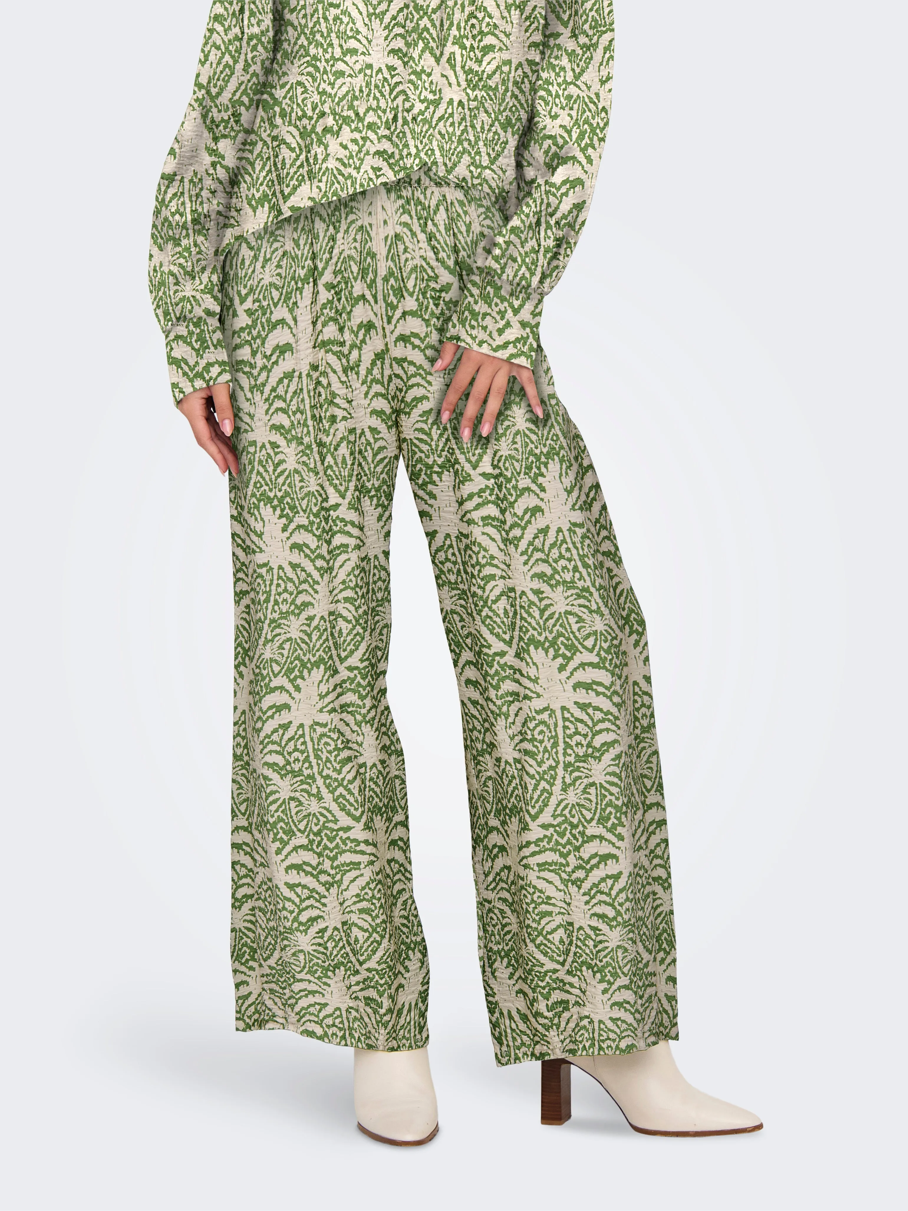 Troya Print Wide Leg Pants