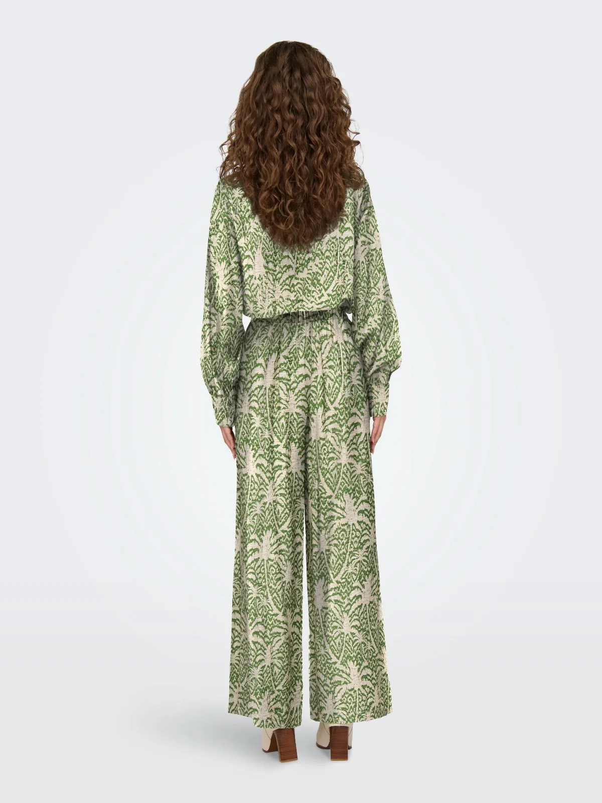 Troya Print Wide Leg Pants