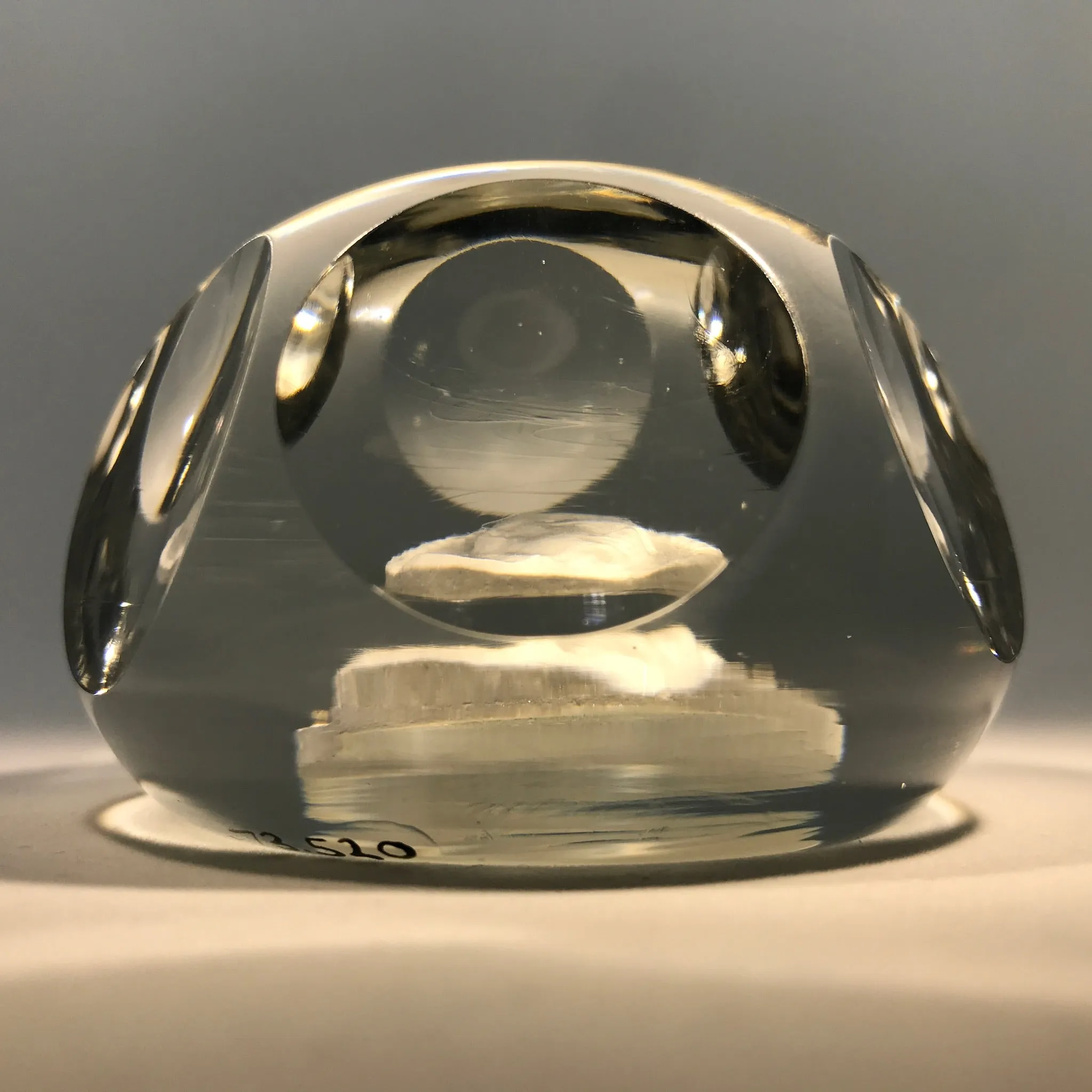Very Rare 1952 Baccarat Art Glass Paperweight Dwight Eisenhower Sulphide