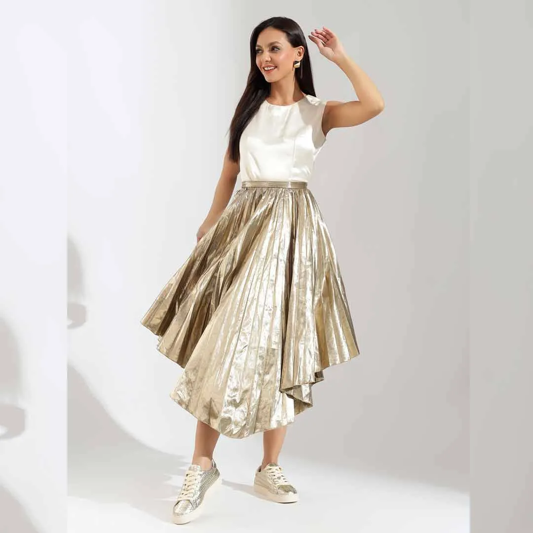 ViviBlu Gold Leather Sneakers