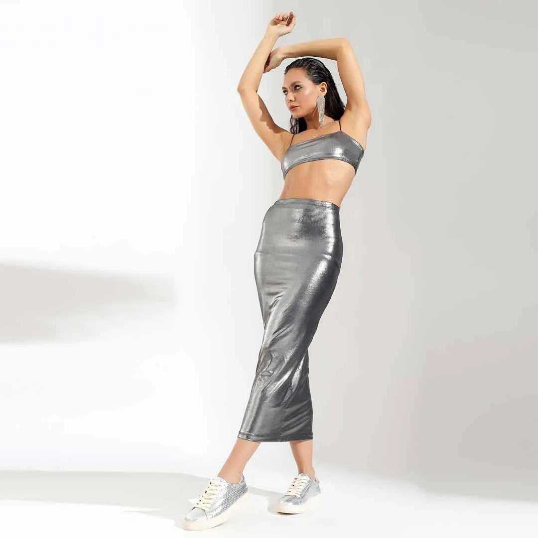 ViviBlu Silver Leather Sneakers