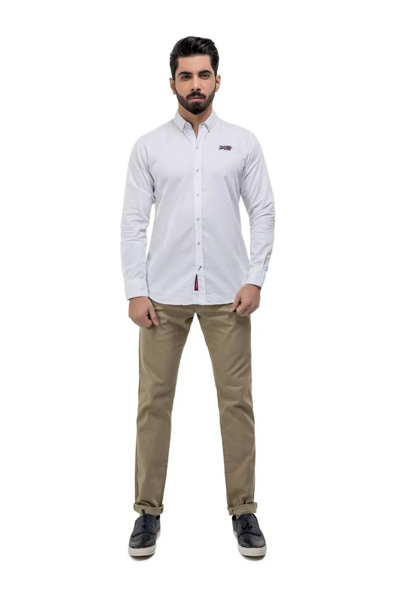 White Casual Shirt FS Regular Fit