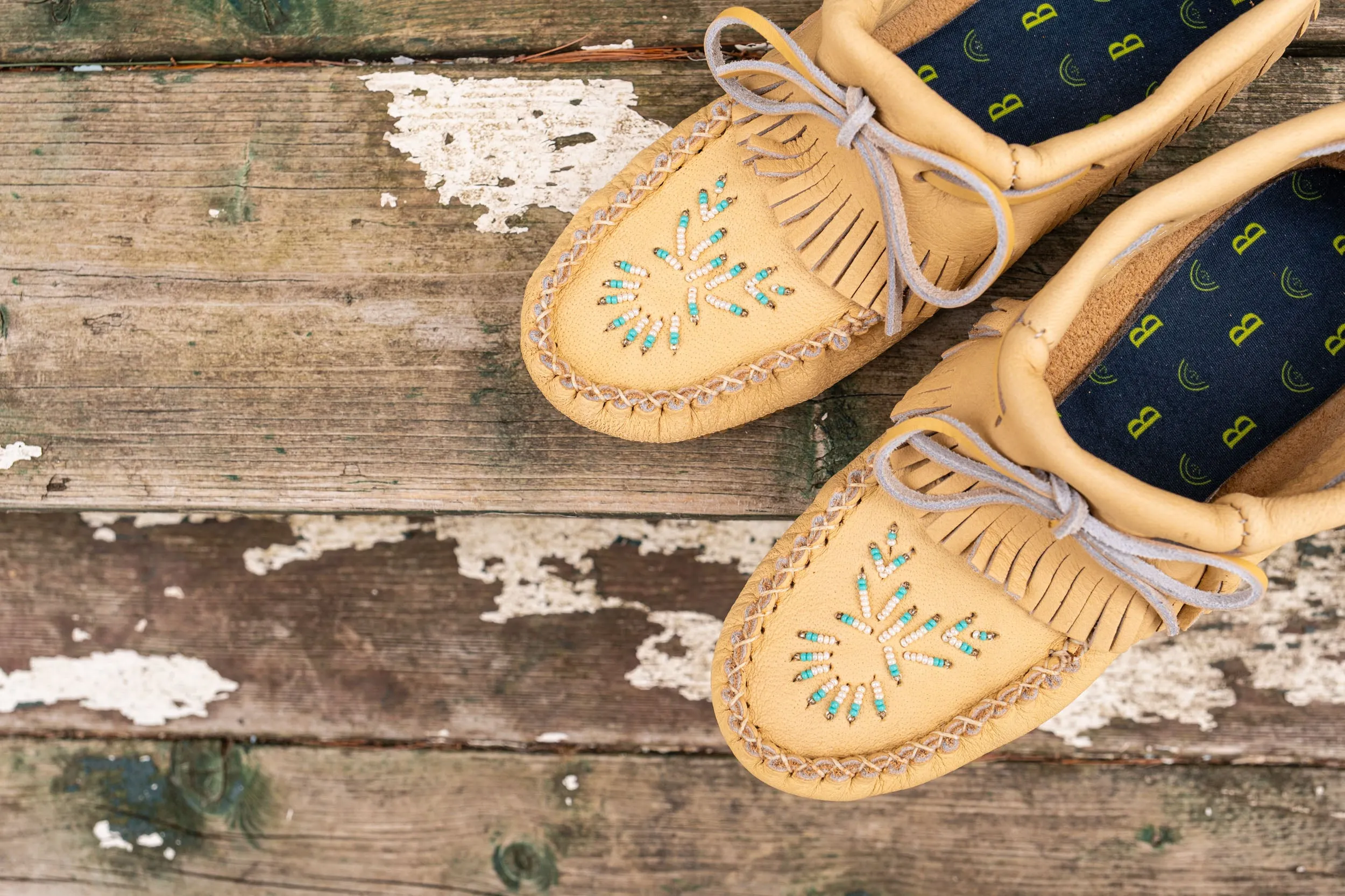 Women's Beaded Ankle Moccasin Shoes