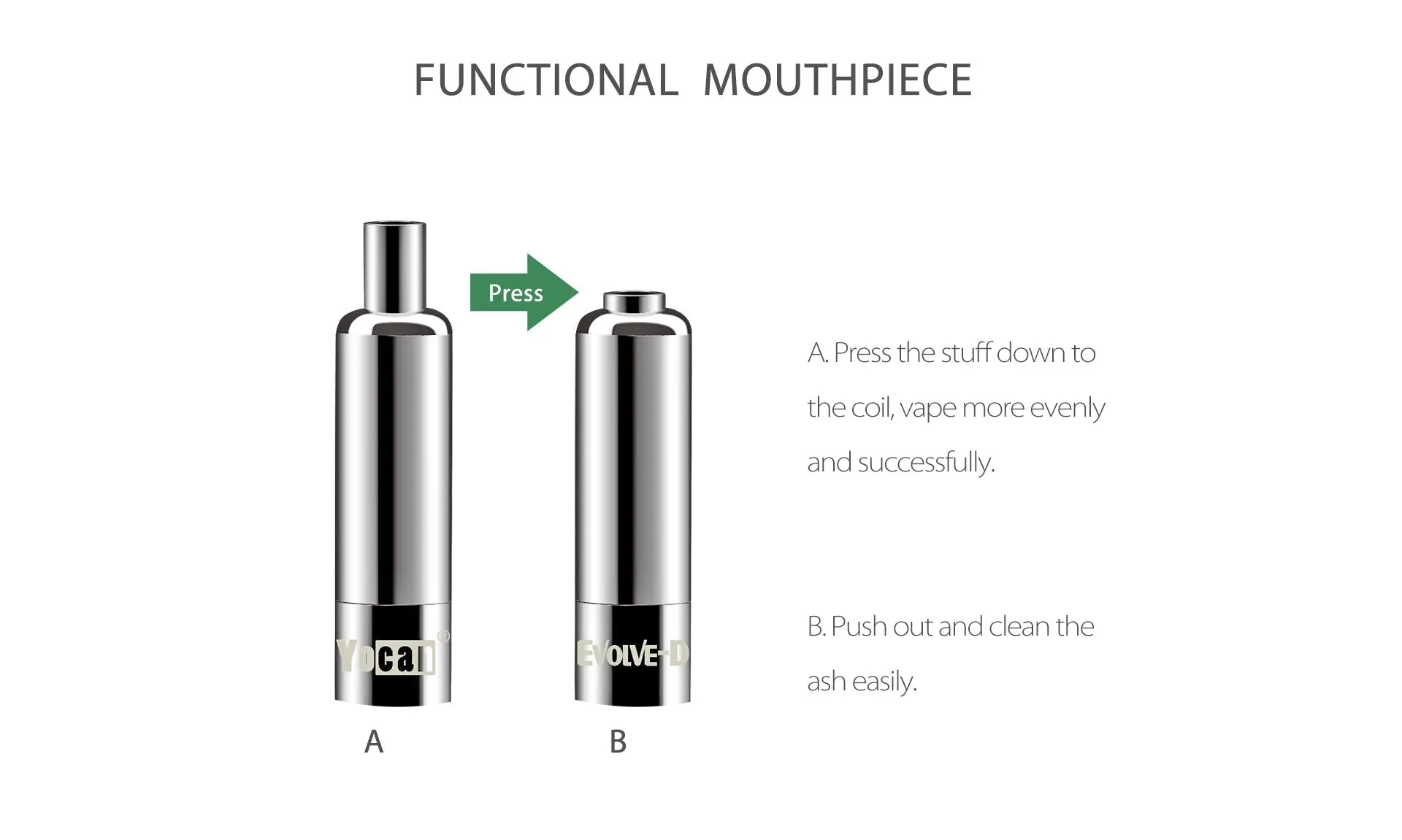 Yocan Evolve Dry Herb Vaporizer Kit - Champagne Gold