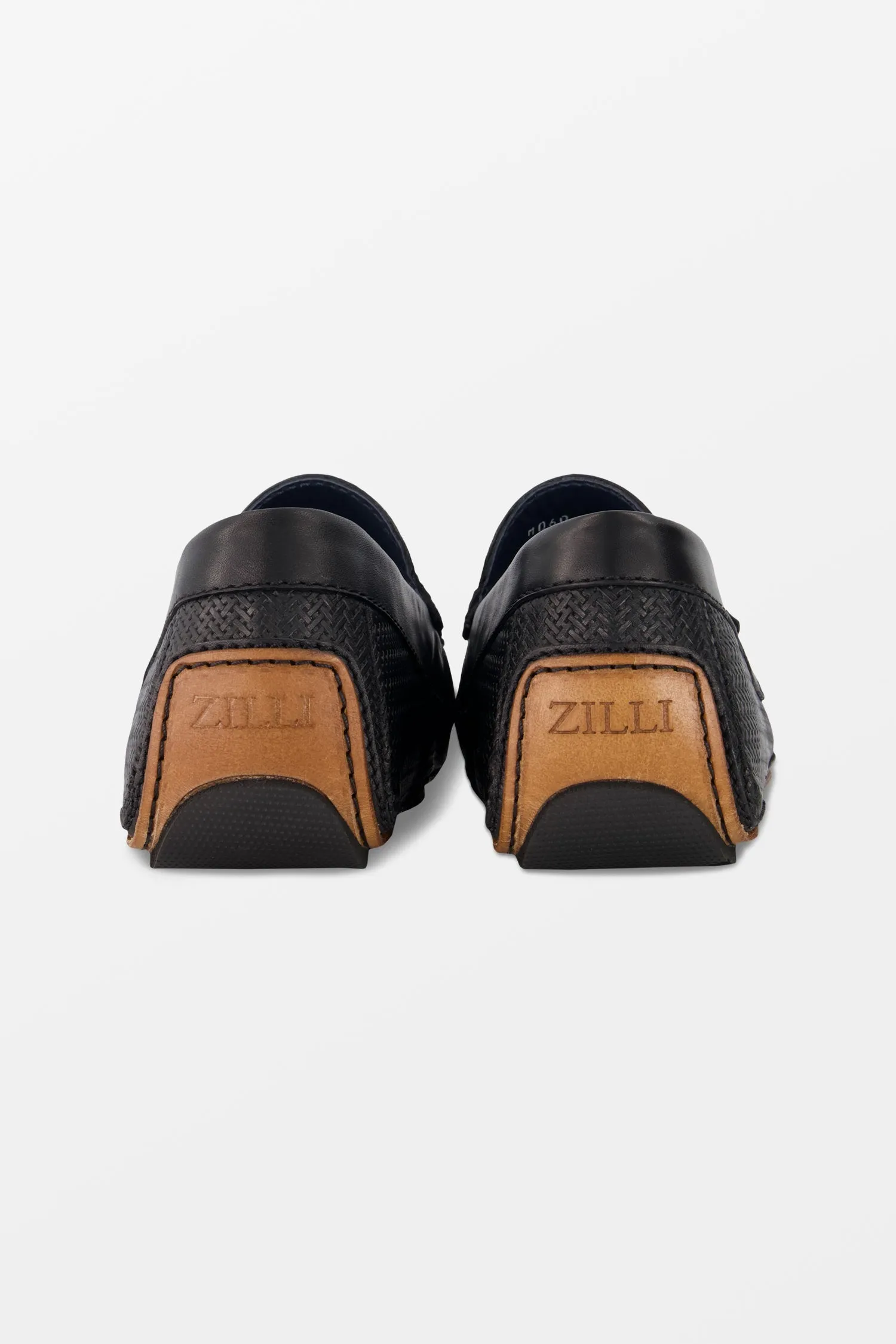 Zilli Black Casual Driving Moccasins
