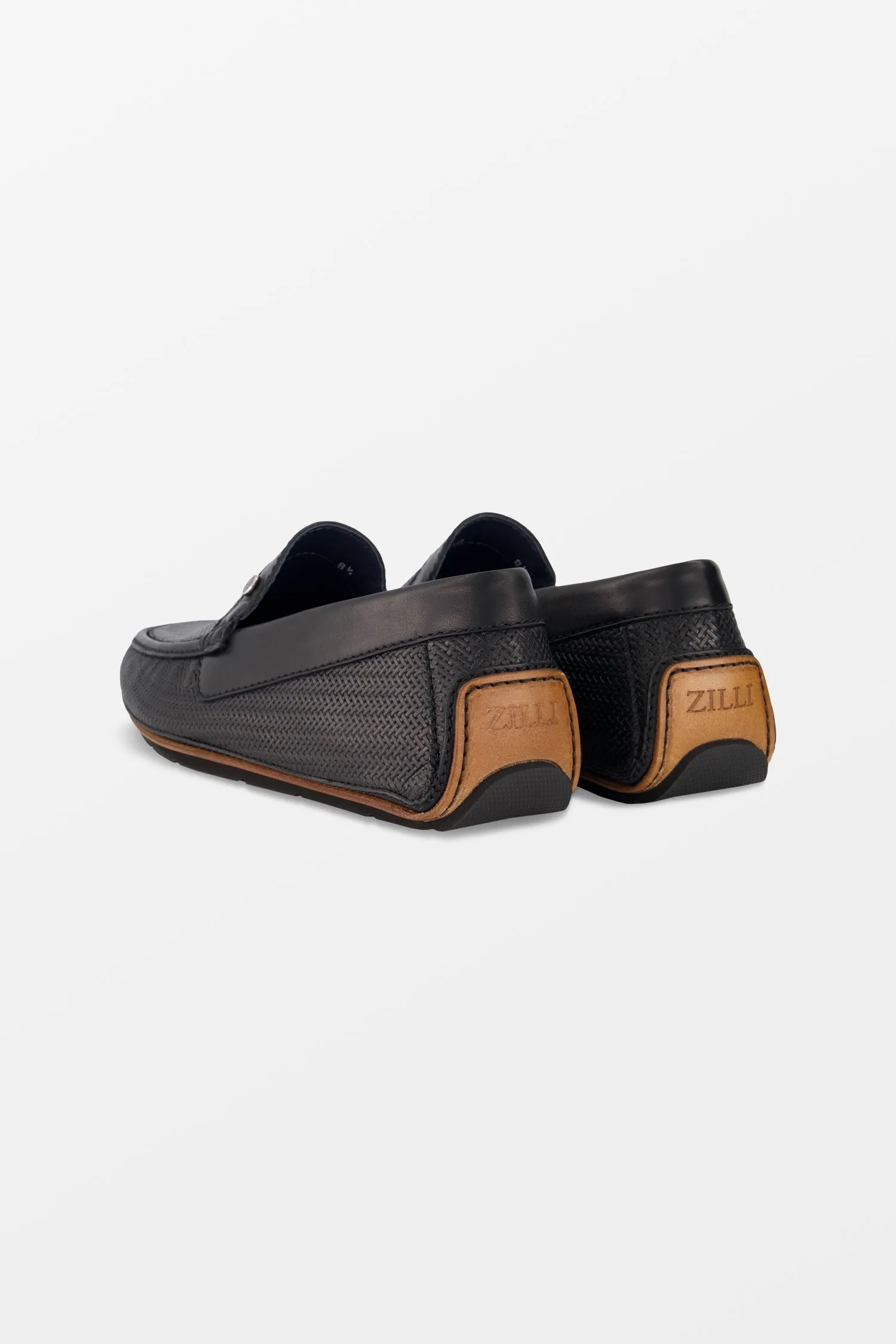 Zilli Black Casual Driving Moccasins