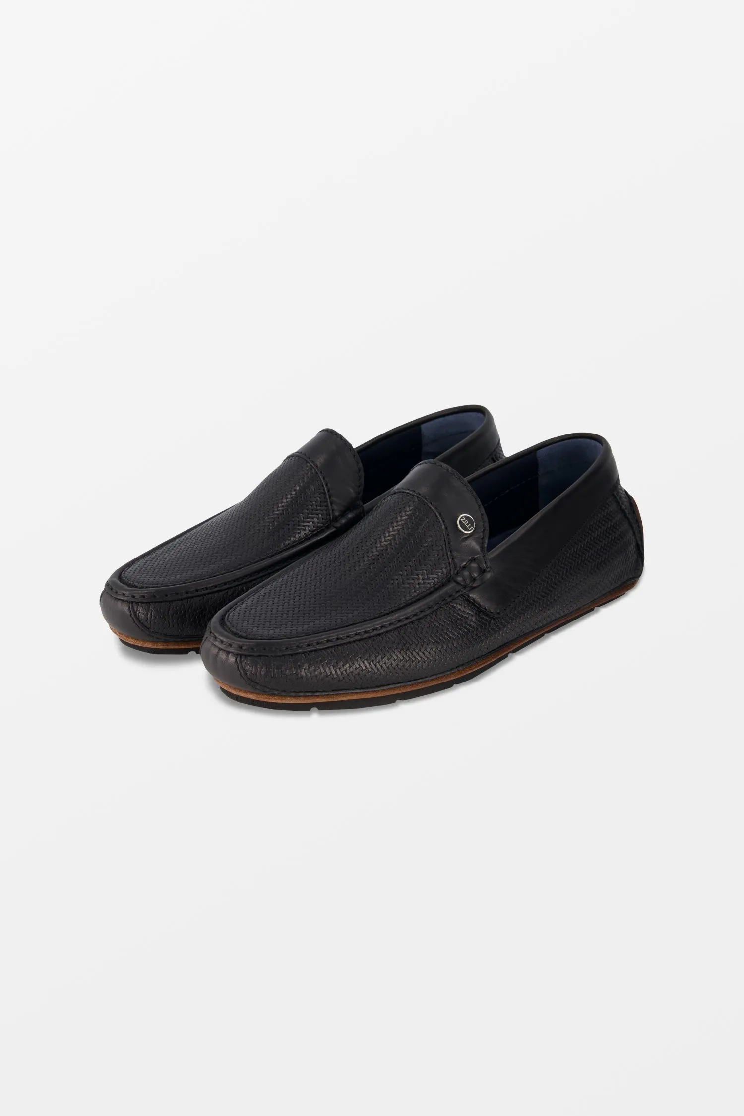 Zilli Black Casual Driving Moccasins
