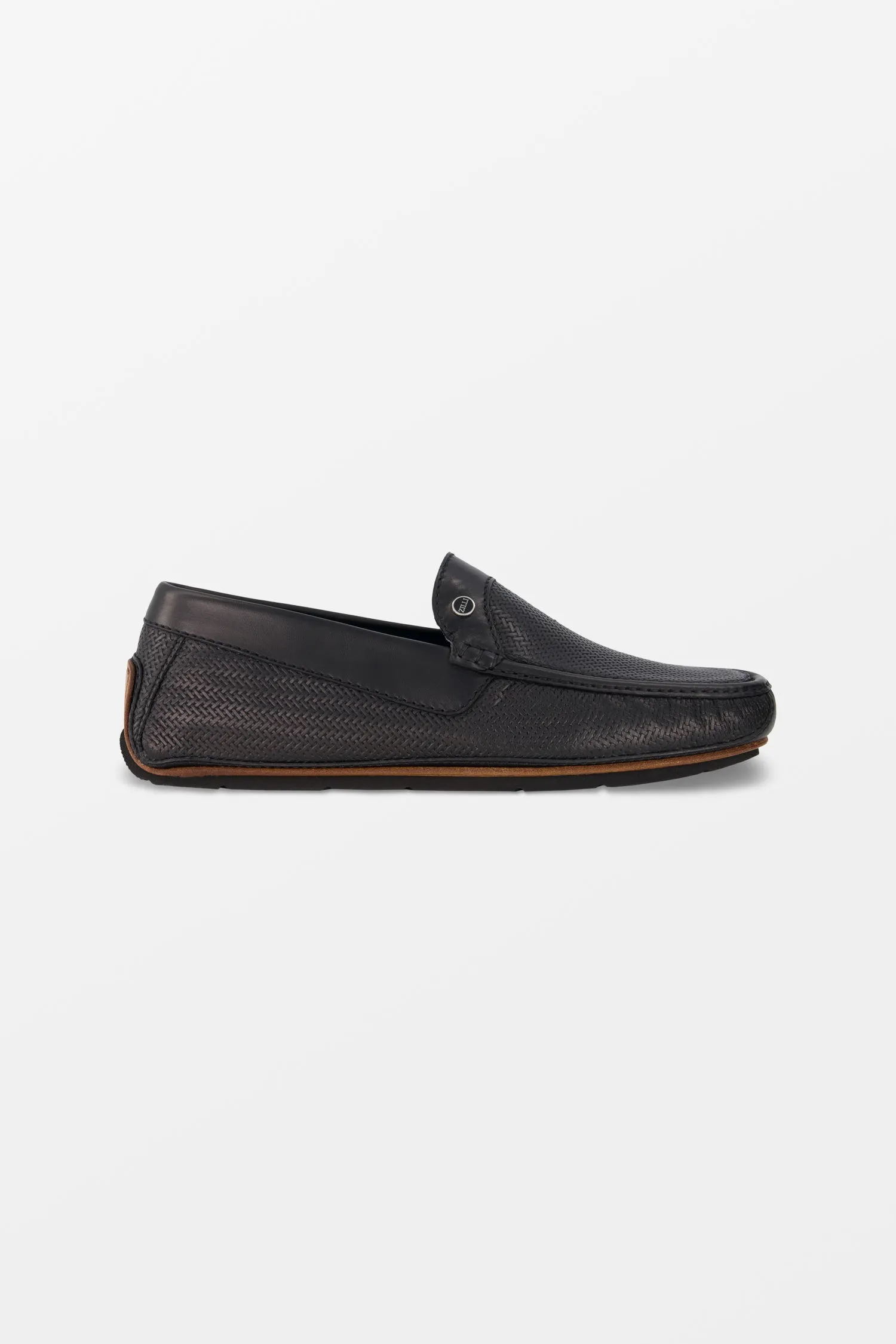 Zilli Black Casual Driving Moccasins