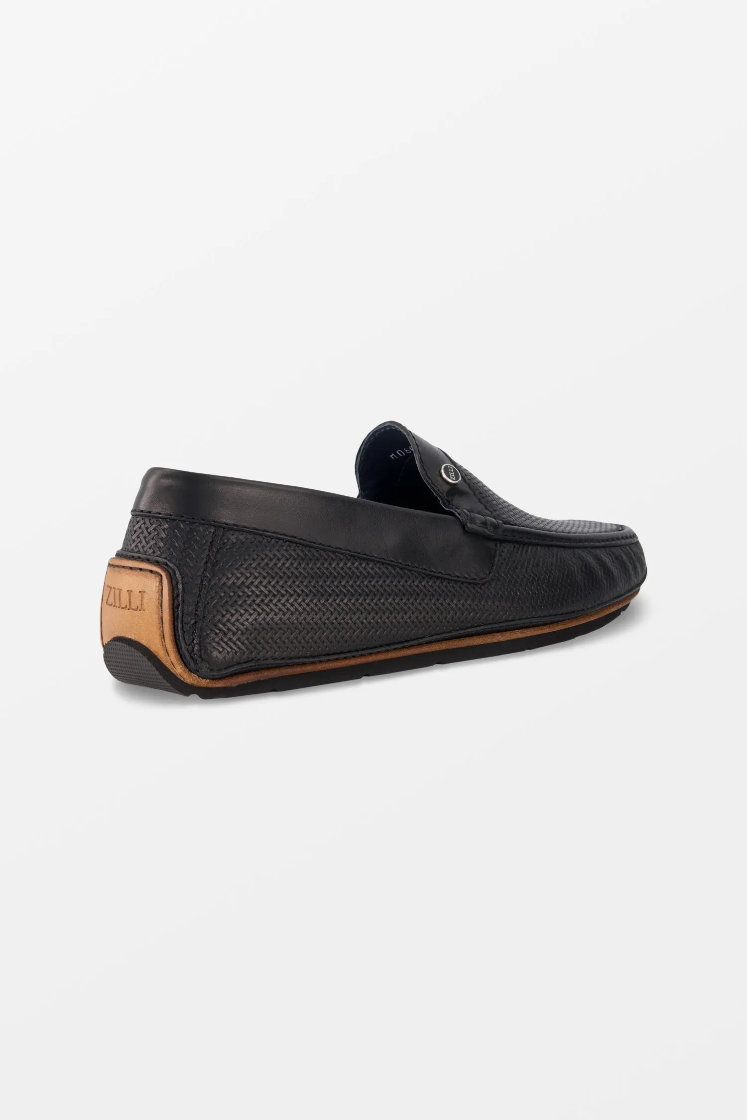Zilli Black Casual Driving Moccasins