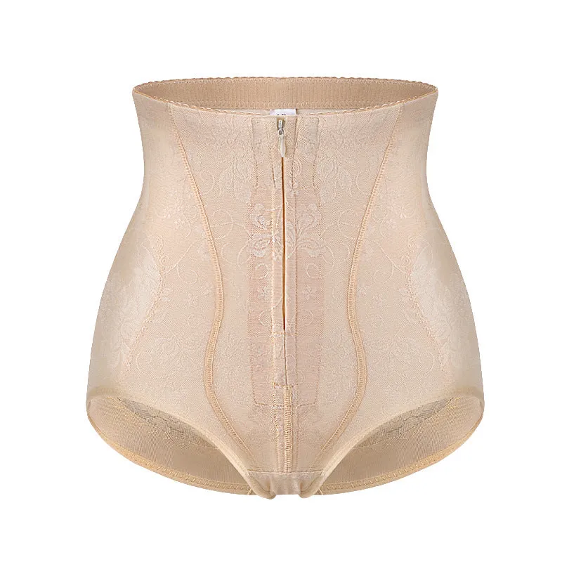 Zip Front Lace Tummy Control Butt Lift  Shapewear
